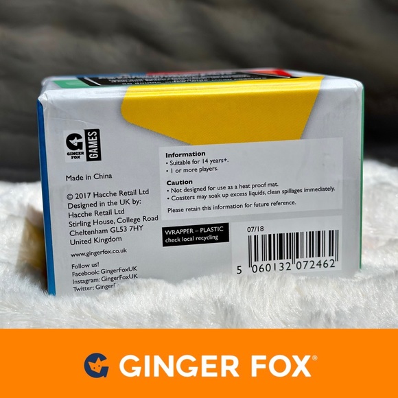 NWOT Ginger Fox‎ Coaster Games, 25 Wipe Clean Coasters - Picture 5 of 7